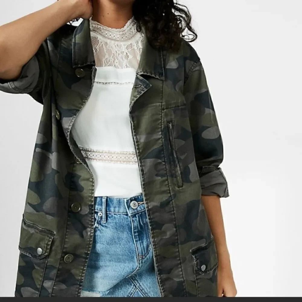 Express chevron print camo jacket - Picture 4 of 8